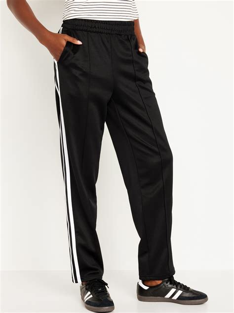 high waisted track pants.